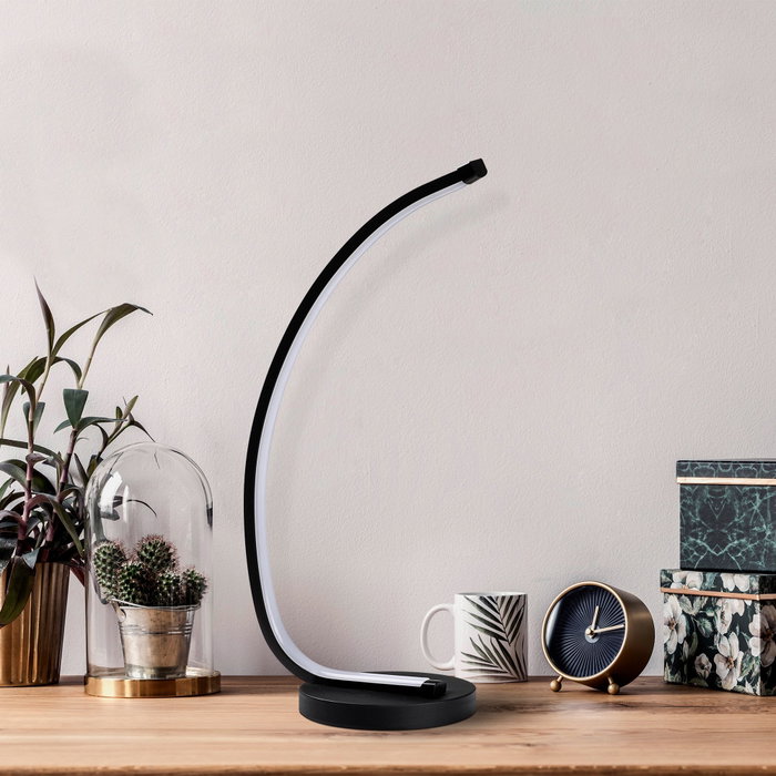 Opviq Bevel - 13321 Lámpara de sobremesa metálica negra